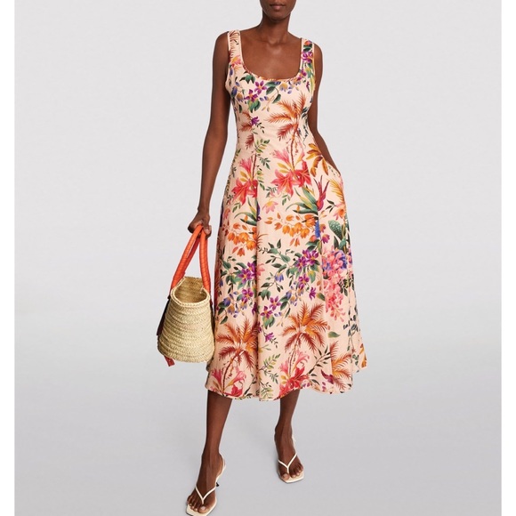 Zimmermann Tropicana Cutout Floral Midi Dress - Picture 5 of 14